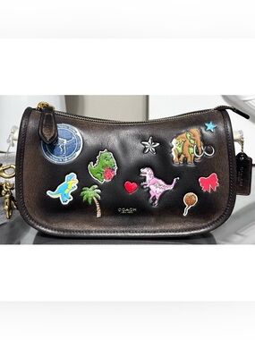 COACH Rexy 10th Birthday Waverly Bag In Loved Leather With Sticker Print